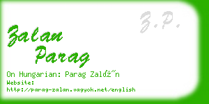 zalan parag business card